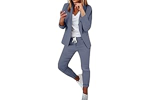 Alluring Monochromatic 2-Piece Power Suit