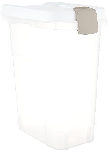 Stefanplast stf739 Contenedor para Comida Animales, Transparente, 15 L