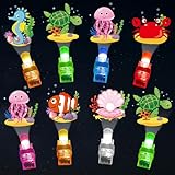 36 PCS Under the Sea Party Favors Ocean Birthday LED Light Up Finger Lights Glow in the Dark Sea Animal Party Finger Flashlights Bulk for Goodie Treat Bags Stuffers Tropic Fish Beach Party Supplies