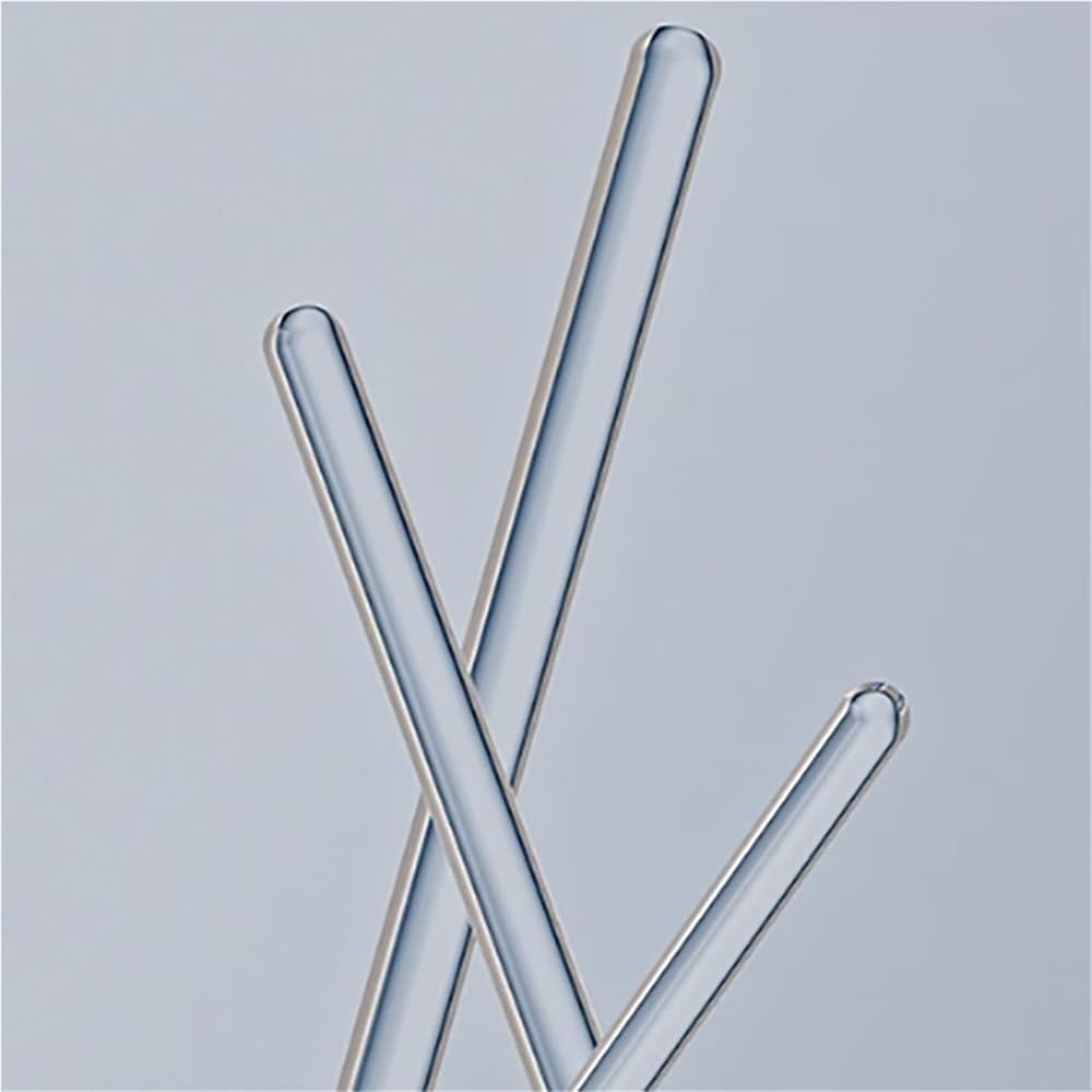 Varillas agitadoras de vidrio, Varillas de procesamiento redondas for quemar vidrio de borosilicato, guía de flujo transparente, 6-8mm x 15-40cm, 5 uds.(7mmX40cm)
