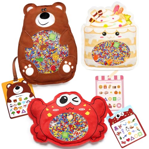 Joyreal Hide and Seek Busy Bag- 3 Pack Seek and Find Hidden Object Game, Sensory Hidden Object...