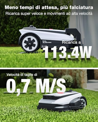 ECOVACS Goat A1600 LiDAR PRO Robot Tosaerba senza Cavo Perimetrale, per Aree Fino a 1600 M², Navigazione Dual-LiDAR a 360°, Mappatura Automatica, Evitamento degli Ostacoli tramite Tecnologia IA 3D - Immagine 4
