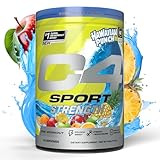 Cellucor C4 Sport Strength Pre Workout Powder - NSF Certified for Sport - Beta-Alanine, Creatine, 200mg Caffeine - Sugar Free Energy Supplement for Men & Women - Hawaiian Punch Berry Blue, 20 Servings