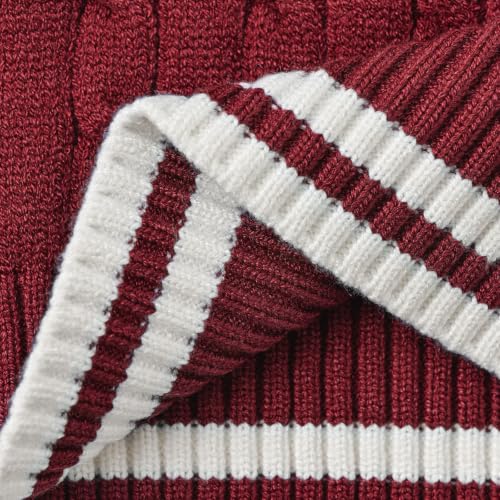 Image of Women's Sweater Vest,Y2K Sleeveless Pattern Preppy Style Knitted Crop Tank Top for Girl