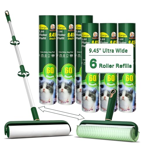 Large Lint Rollers for Pet Hair, Floor Lint Roller with