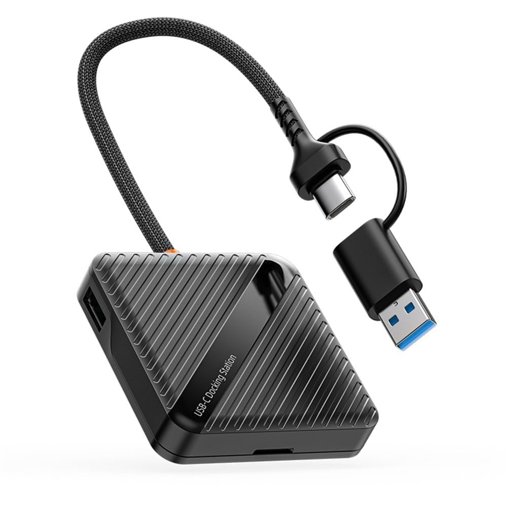 FORIDA 5-in-1 USB 3.0 & USB-C Card Reader Storage Box, SD & Micro SD (TF) Memory Card Reader, 5-Slot Card Storage Case, USB/Type-C Cable, OTG Adapter for Laptop, PC, MacBook, Tablet & Phone-picture-28