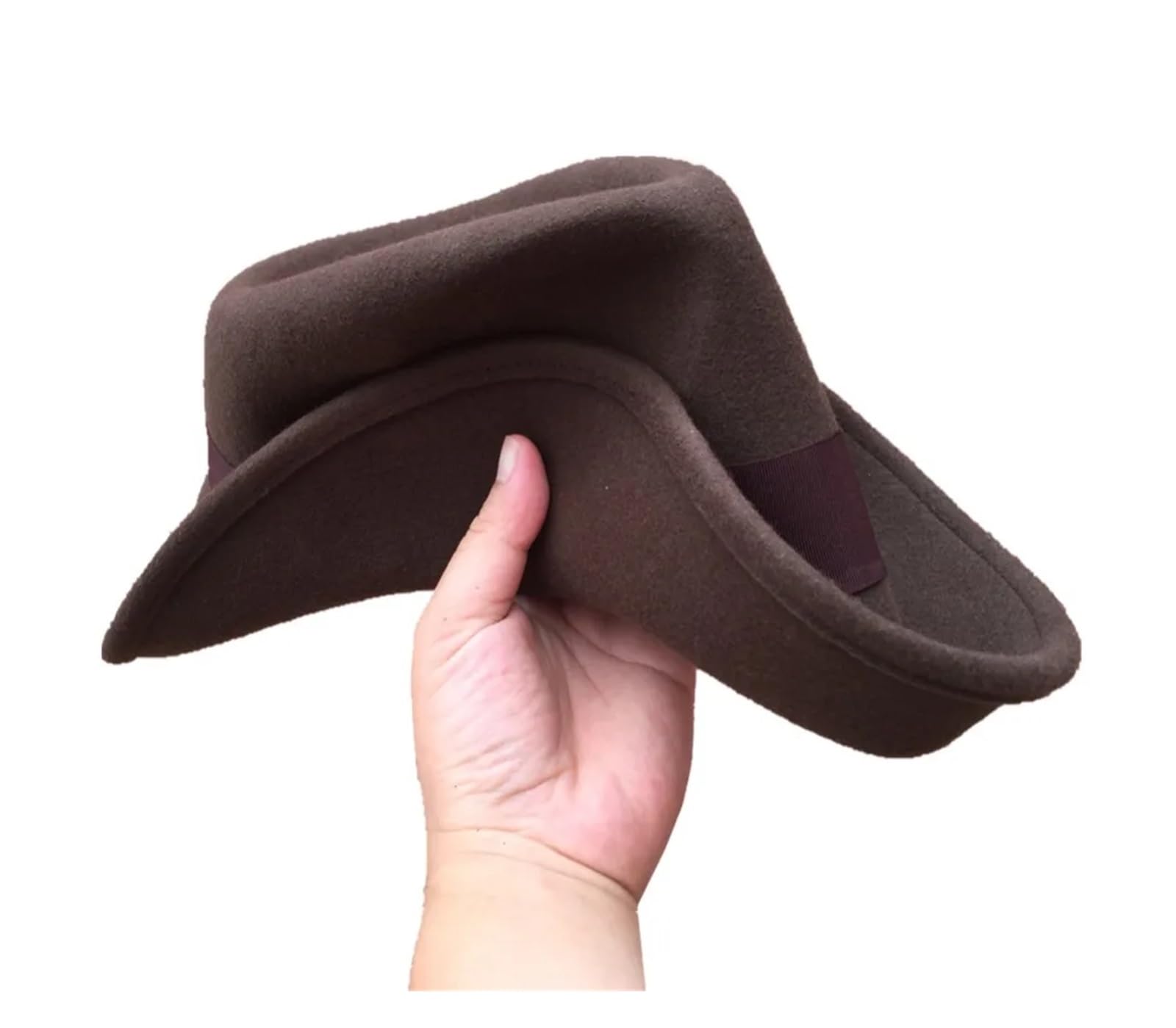Sombreros Fedora Vaquero Plegables Marrones, Sombrero Indiana Jones Outback - Paquete Simple Para Halloween y Festivales