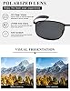 AEVOGUE Polarized Sunglasses For Men Rectangle Metal Frame Retro Sun Glasses AE0395 (Black, 59) #5
