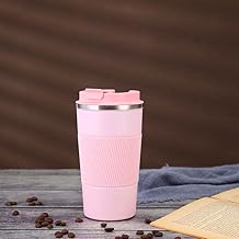 Travel Mug,Insulated Coffee Cup with Leakproof Lid,Vacuum Insulation Stainless Steel Reusable for Hot Cold Coffee,Water & Tea,Thermal Mug with Non-Slip (Pink Color,510),510 Milliliter - 510 Ml