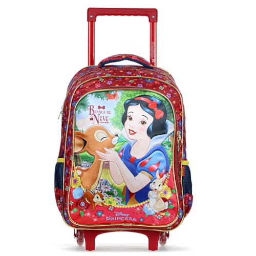 Mochila de Rodinhas Escolar 16 Branca De Neve Y