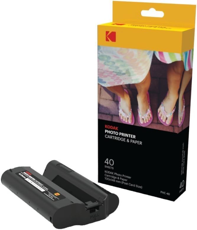 Kodak Dock Wi-fi PhC Refill Photo Printer Cartridge and Photo Paper - Pack of 40