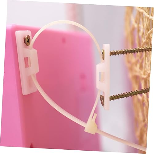 Miniatura 6 de BESTonZON Juego de 10 anclajes para muebles a prueba de bebés, kit de anclajes antipuntas para niños y niñas, correa de plástico blanco para muebles