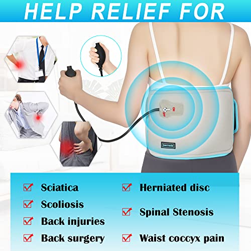 Compression Ice Pack For Back Pain Relief With Air Pump, Reusable Back Cold Pack With Strap, Pump It Up Hot And Cold Therapy Back Wrap For Waist And Lower Back, Lower Lumbar, Sciatic Nerve #TOP2