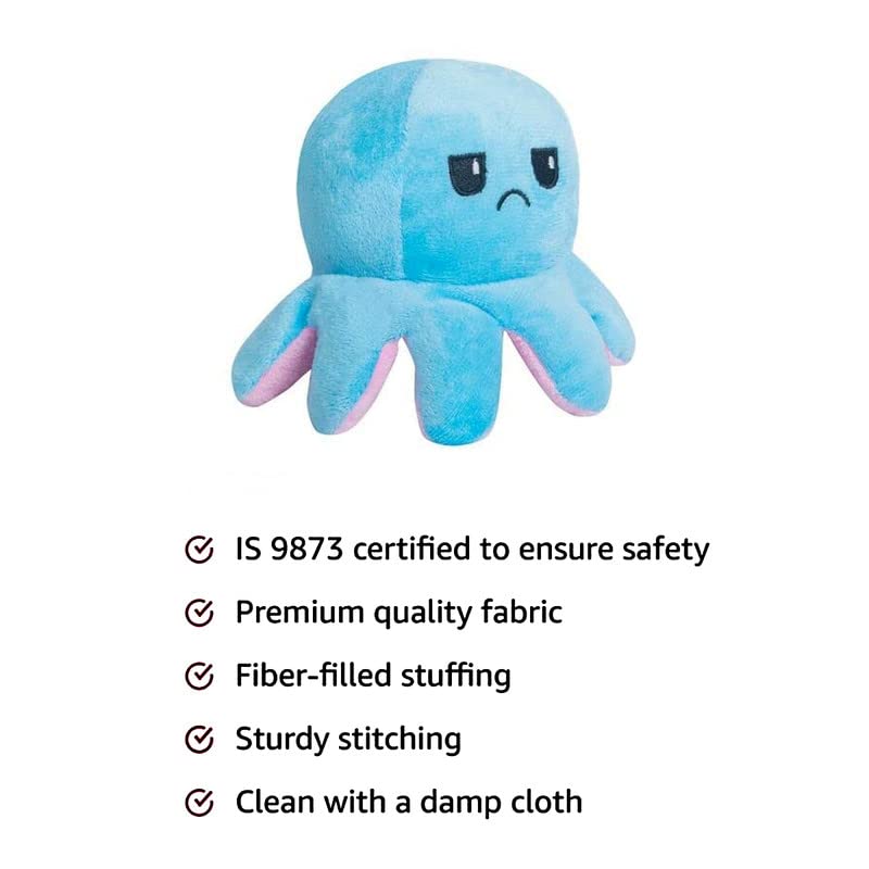 Image of HUG 'n' FEEL SOFT TOYS Plush Pillows Plush & Stuffed Toys (Reversible Plush & Stuffed Toys (Pink & Sky Blue))