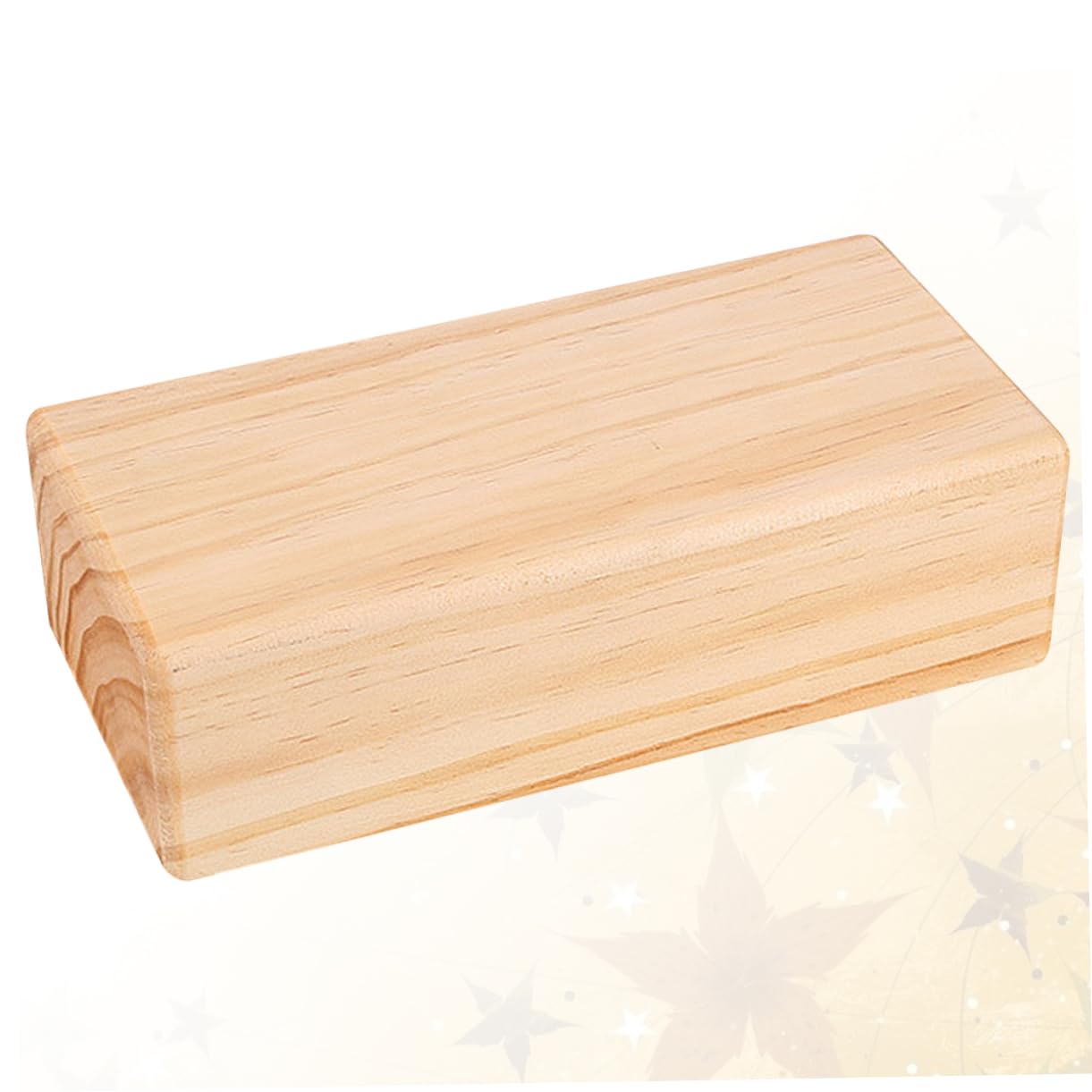 iplusmile Yoga Block Massivem Holz Rutschfest Druckfest Langlebig für Yoga Tanz und Tägliche Übungen Smooth Oberfläche Abgerundete Kanten für Yogafreunde und Fitness Enthusiasten