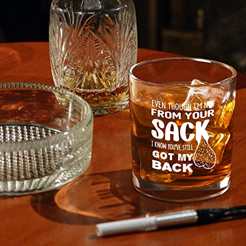 Futtumy Bonus Dad Gifts Fathers Day, Even Though I'm Not From Your Sack Whiskey Glass 10Oz, Funny Bonus Dad Gift For Fathers Day Christmas Birthday, Whiskey Gift For Stepdad Bonus Dad Stepfather #TOP2