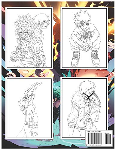 My Hero Academia Coloring Book: Anime Manga Coloring Books For Kid And Adult (Great Gifts For All Fa