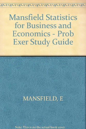 MANSFIELD STATISTICS FOR BUSINESS AND ECONOMICS... 039395062X Book Cover