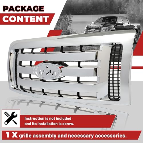 Image of HECASA Bumper Grill Compatible with 09-12 F150 9L3Z8200D FO1200511 Bumper
