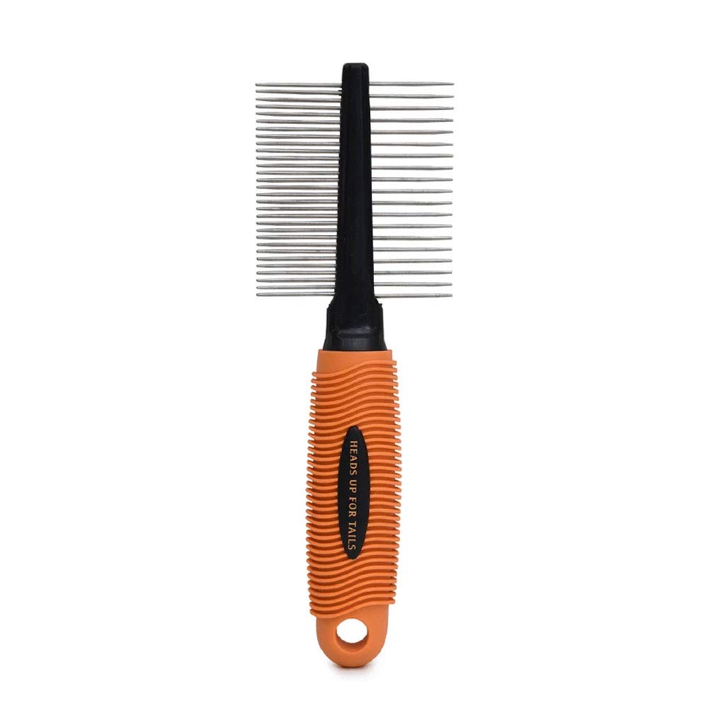 Heads Up For Tails Double Sided Steel Comb for Pets - Orange (B081N6D3XY) Amazon Price History, Amazon Price Tracker
