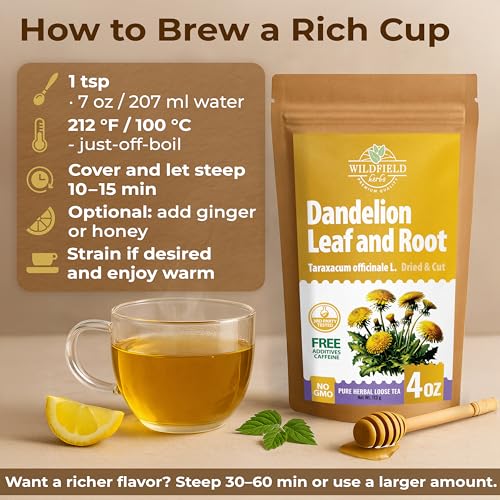Image of 4 oz. Dandelion Leaf Root Tea Dandelion Tea Herbal (Taraxacum) - 113g Herbhojas Y Raнz De Diente De Leуn