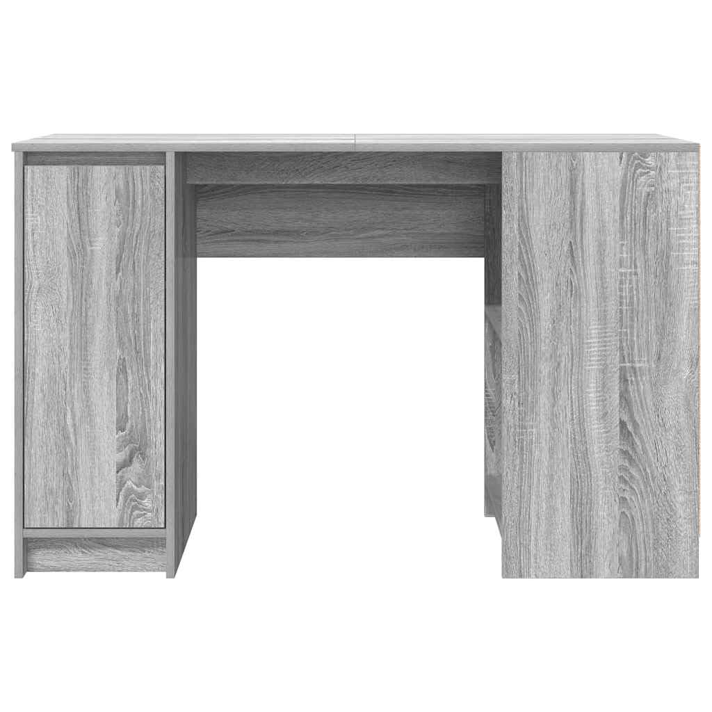 Générique Scrivania Sonoma Grigio 120 x 42 x 76 cm in legno di ingegneria, ufficio segretario con ampio spazio di archiviazione per cartelle e PC, vassoio robusto e facile da mantenere per soggiorno o