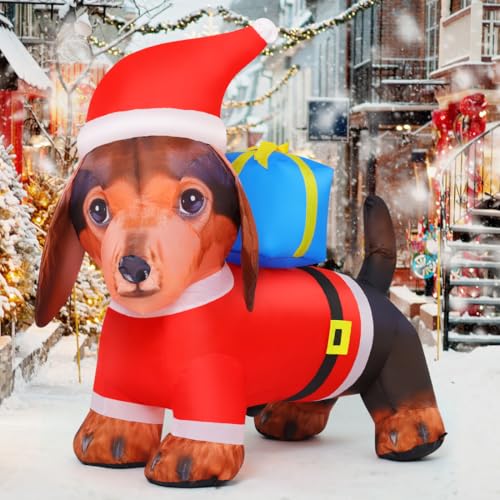 Dachshund Dog: A Festive Yard Addition