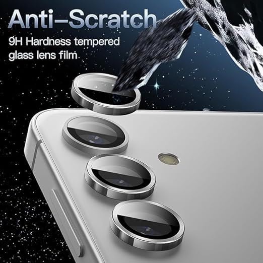 Image of Compatible with Moto Edge 60 Pro 5G Camera Lens Protector, Individual Metal Ring, [Strong Adsorption] Scratch Resistant Ultra-Thin HD Clear, 4Piece-Black