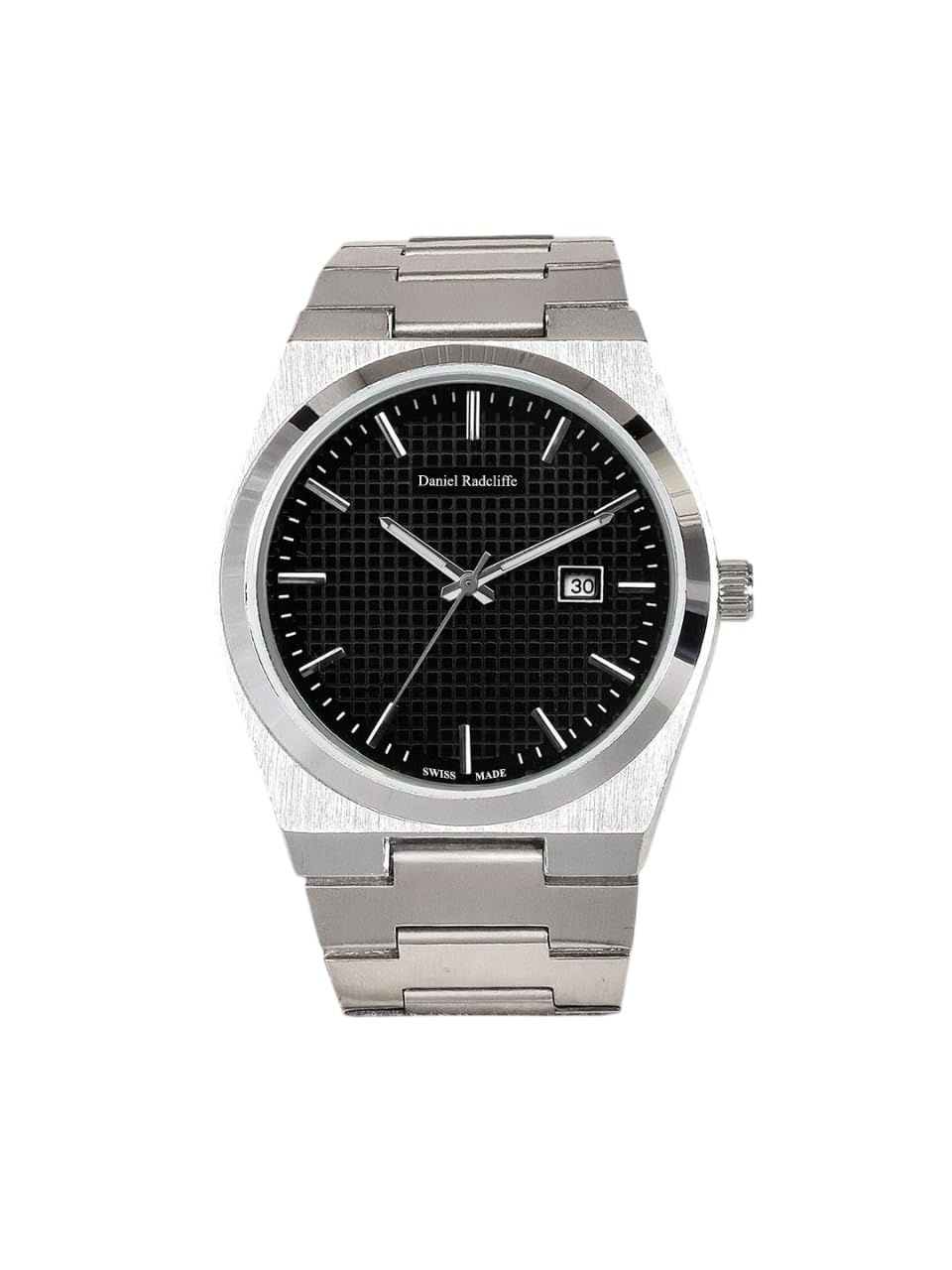 Stainless Steel Silver Tone Date Display Men’s Analogue Wrist Watch with Mineral Glass & 50M Water Resistance