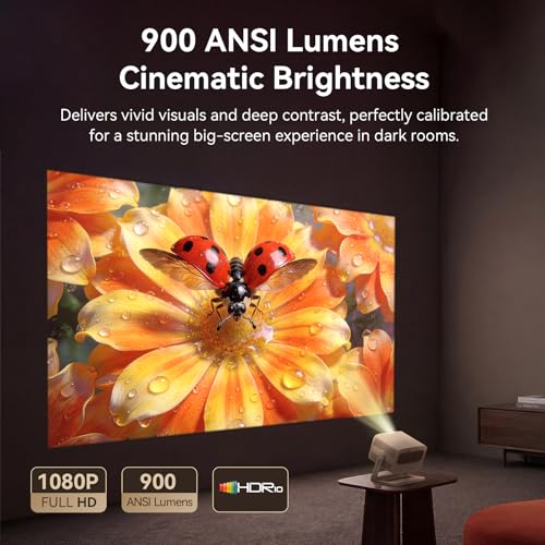 Image of Wanbo Vali 1 Pro Smart Home Projector Google TV 4K Supported, MEMC, 2+32G | HDR10, Dolby Audio, HDMI 2.1 eARC, 900ANSI, Fully Automatic, 200 Rotatable, 1080P FHD Portable Outdoor Movie Projector