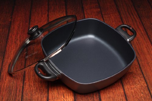 Swiss Diamond 11"X11" 5Qt Square Casserole Pan Hd Nonstick Diamond Coated Aluminum Includes Lid Dishwasher/Oven Safe #TOP3