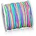 Amazon.com: 1mm Rainbow Elastic Cord Beading Thread Stretch String for ...