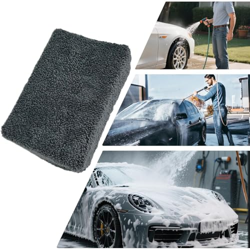 Nankoyal Toallas de Secado de Lavado de Coche, Forro Polar Coral de Doble Cara, paños de Microfibra para el Cuidado Exterior del Coche, para el hogar, Taller, Pintura Exterior, Puerta, camión - imagen 4