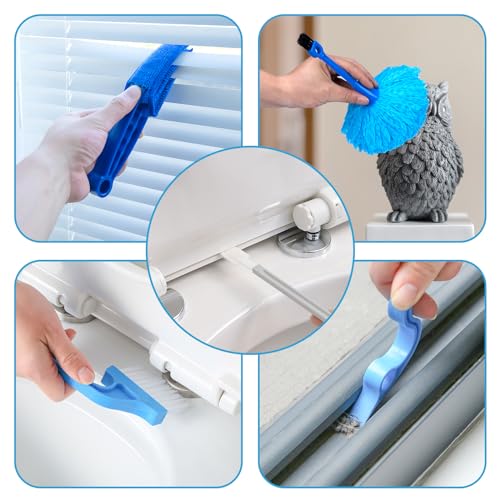 Image of Microfiber Duster Kit 27pcs with 30 to 100 in Extension Pole, Grey