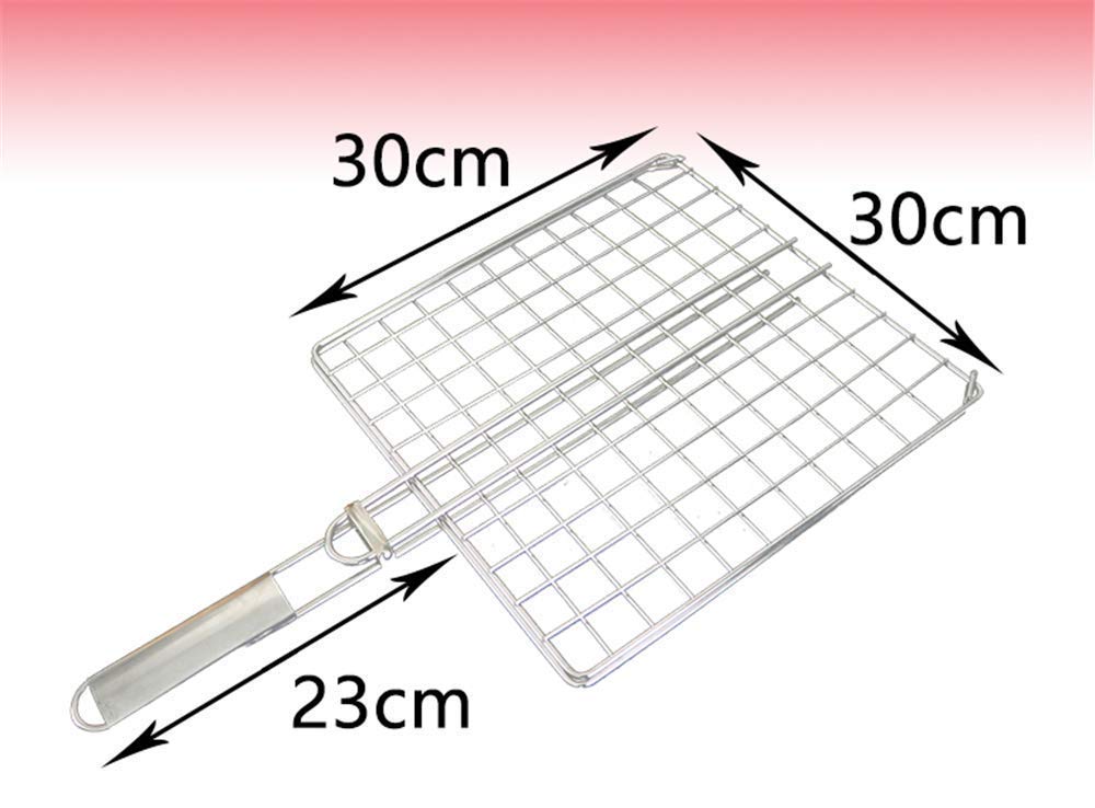 Parrilla para barbacoa, cesta para asar a la barbacoa, pinza para barbacoa de acero inoxidable, pinza para platos, pinza para alimentos de acero inoxidable, pinza Burnfish, herramienta para barbacoa