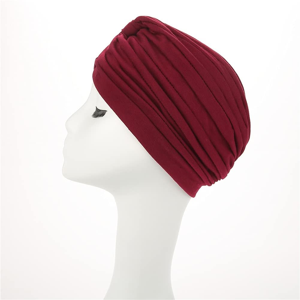 beauty YFJH Women's Cotton Turban Head Wrap Cancer Chemo Beanies Cap Headwear Cap Bonnet Hair Loss Hat - Image 7