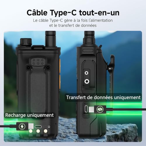 Retevis Ailunce RA89R Radio Amateur, Répéteur Temporaire Walkie Talkie, contrôle App, Type-C Ransmission, FM/AM,2800 mAh, 1750Hz,Talkie Walkie Longue Portée de Plein Air Passionnés(1 pièce) – vue 4