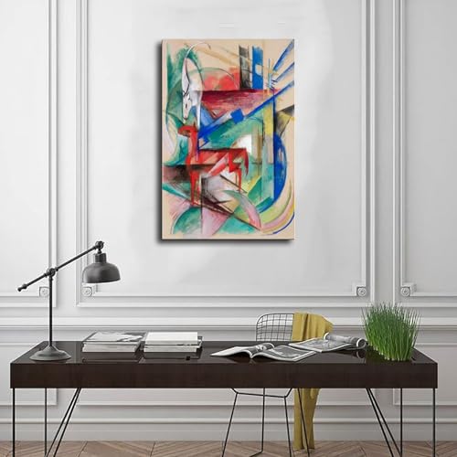Cadre à suspendre Franz Marc affiche expressionniste colorée