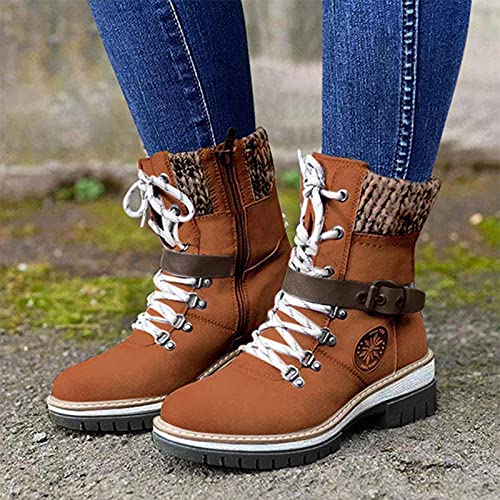 Bottes courtes dames imperméables et chaudes doublées pour l'hiver - 3