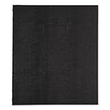 MiracleBind Notebook, College/Margin, 11 x 9 1/16, White, Black Cover, 75 Sheets