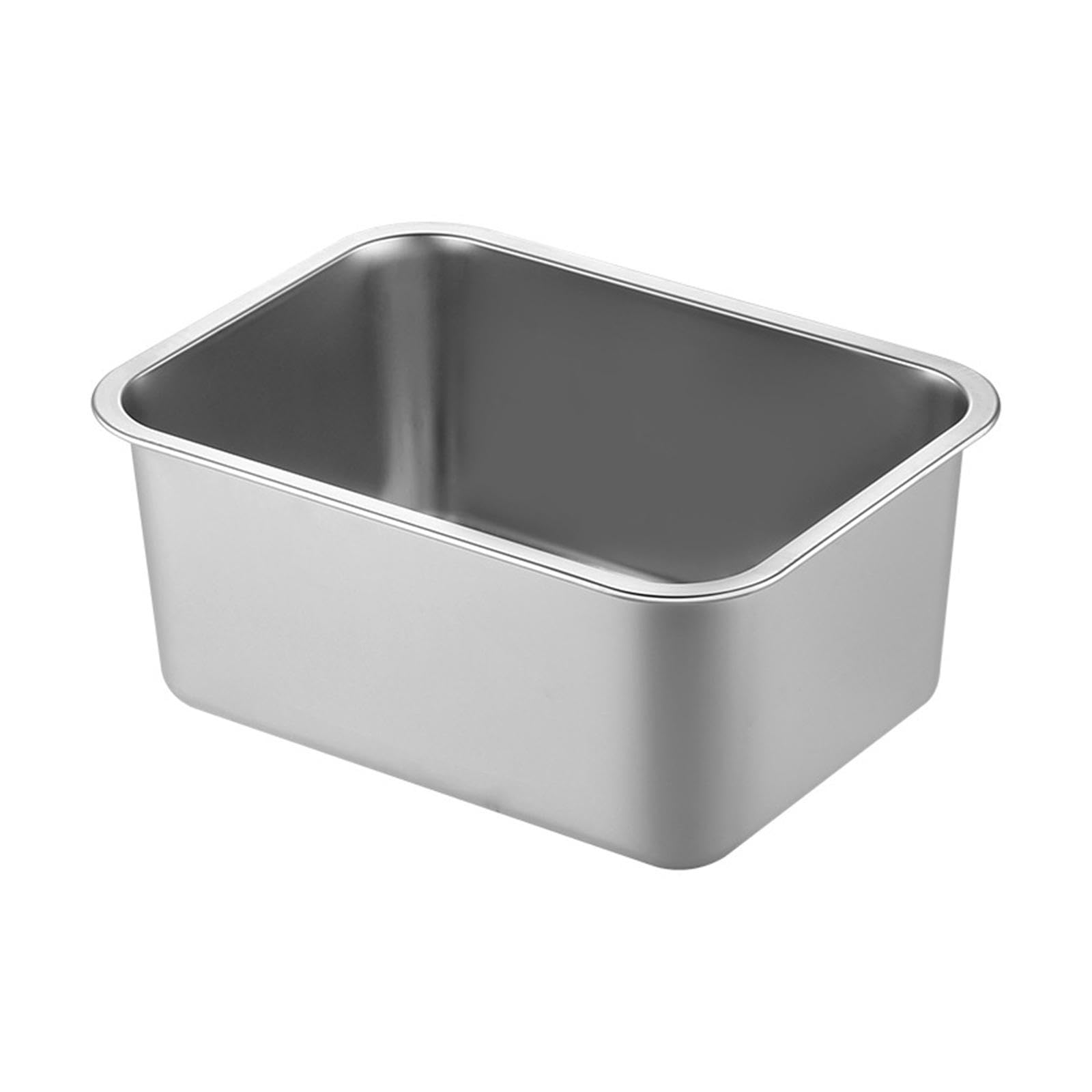 Bandeja de Arena para Gatos, Pala y arenero de Acero Inoxidable, Inodoro con Bordes Altos