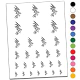 Tribal Eagle Hawk Temporary Tattoo Water Resistant Fake Body Art Set Collection - Red (One Sheet)