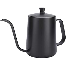 POCREATION Gooseneck Kettle 600ml, Stainless Steel Pour Over Coffee Kettle with Lid, Precision Long Narrow Spout Teapot, Stovetop & Induction Compatible