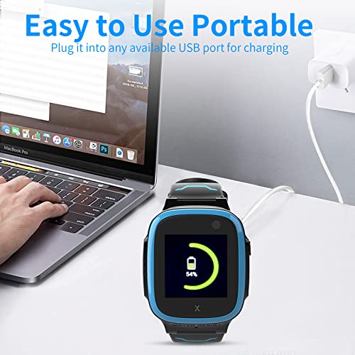 Snyeest Chargeur Compatible avec Xplora X5 / Xplora 4, Câble de Charge USB Magnétique de Réinitialisation, 1m Câble de Recharge pour X5 Play/ X4, Blanc + Blanc – vue 6