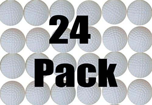 SquareTiger Practice Golf Balls - Plastic, Hollow, White (24 Pack)