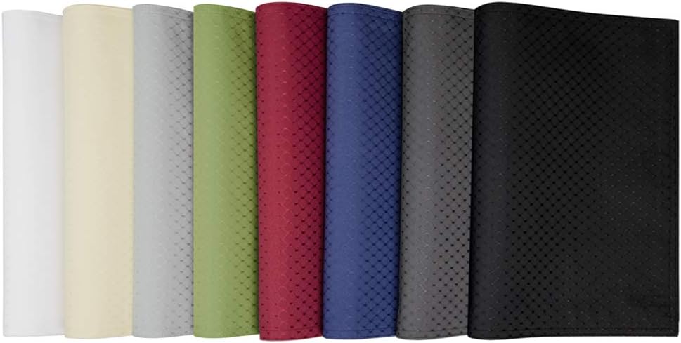 Buy 2 get 3 Eforcurtain 4 Pcs Waffle Checks Easy Care Placemats Spill-Proof Formal Rectangle Table Mats Reversible Black