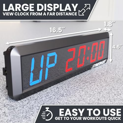 Synergee 16.5" Interval Timer – Programmable Wall Mounted Clock - Image 3