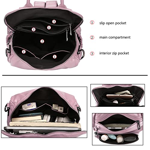 Image of Uromee Travel Backpack Purse Women Vegan Leather Tassel Shoulder Bag