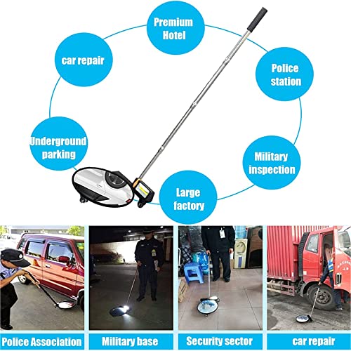 Espejo de inspección de seguridad para coche, espejo retráctil multifunción con 9 luces para automoción, construcción y uso industrial
