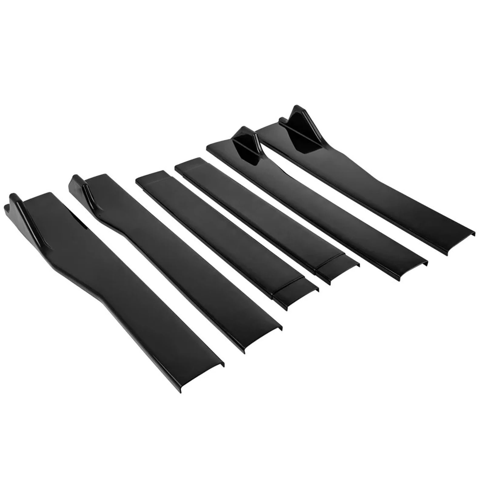 Jupes Latérales Extensions De Bas Caisse Universelles Noires 2, M pour Voiture Séparateurs Pare-Chocs Et